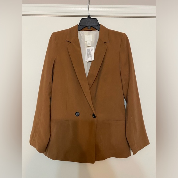Brown Buttoned Blazer Size 0 - Picture 1 of 9